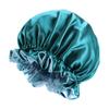 Double-layer Satin Bonnet Adjustable Elastic Hair Sleeping Cap Waterproof Shower Cap for Beauty Care, Curly Hair and Hair Care view 2