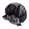 Double-layer Satin Bonnet Adjustable Elastic Hair Sleeping Cap Waterproof Shower Cap for Beauty Care, Curly Hair and Hair Care view 2
