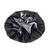 Double-layer Satin Bonnet Adjustable Elastic Hair Sleeping Cap Waterproof Shower Cap for Beauty Care, Curly Hair and Hair Care view 3