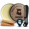 Striking Viking Mustache Wax for Men with Comb - 2 oz, Sandalwood - Strong Hold Wax with Anti-Static Mustache Comb for Precise Grooming - Non-Greasy Formula for Easy Beard Care view 1