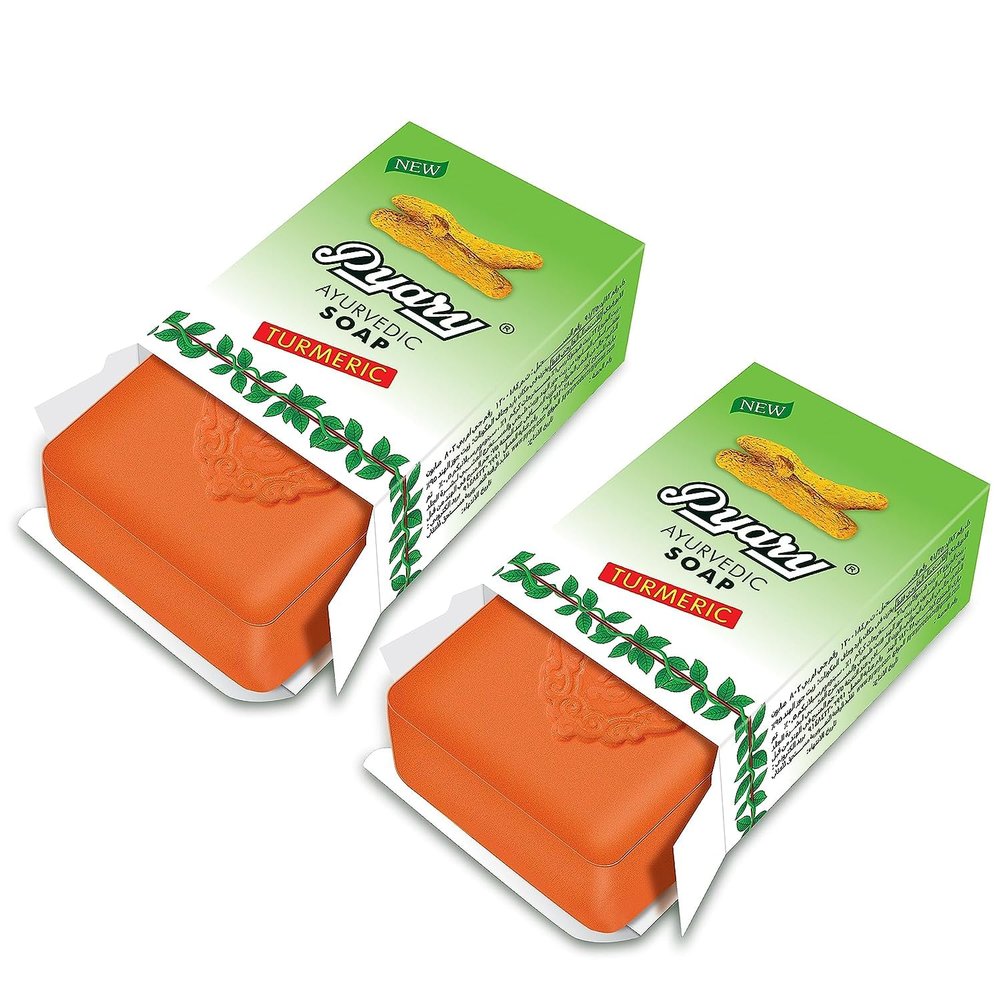 Turmeric Soap Bar - Skin Illuminating & Dark Spots removal Pack of 2(5.3 Oz)- Face & Body Bliss - Crafted with Naturally Divine Ingredients