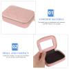 Beaupretty Lipstick Storage Pouch Makeup Organizer Travel Makeup Bag Mirror Compact Lipstick Box for Women Fashion Cowhide Storage Bag view 4