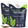 FOOT CURE Tea Tree Oil Foot Soak with Epsom Salt - Best Toenail Fungus Treatment, Athletes Foot & Softens Calluses - Soothes Sore & Tired Feet, Fungal Toe, Foot Odor Scent, Spa Pedicure (Pack of 2) view 1