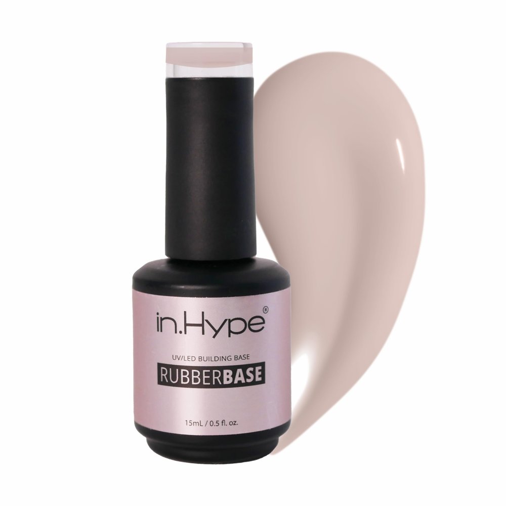 N.HYPE Cover Rubber Base Coat. UV/LED Curable. Correcting Coating with Enhanced Adhesion. Soak Off Sheer Nude Beige Natural Color Chiffon