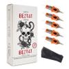 BEZTAT Ultra Premium Professional Tattoo Needles Cartridge w/Grip & Machine Covers Sleeves #12 Extra Tight Round Liner 20 Pack (1205RLXT) view 1