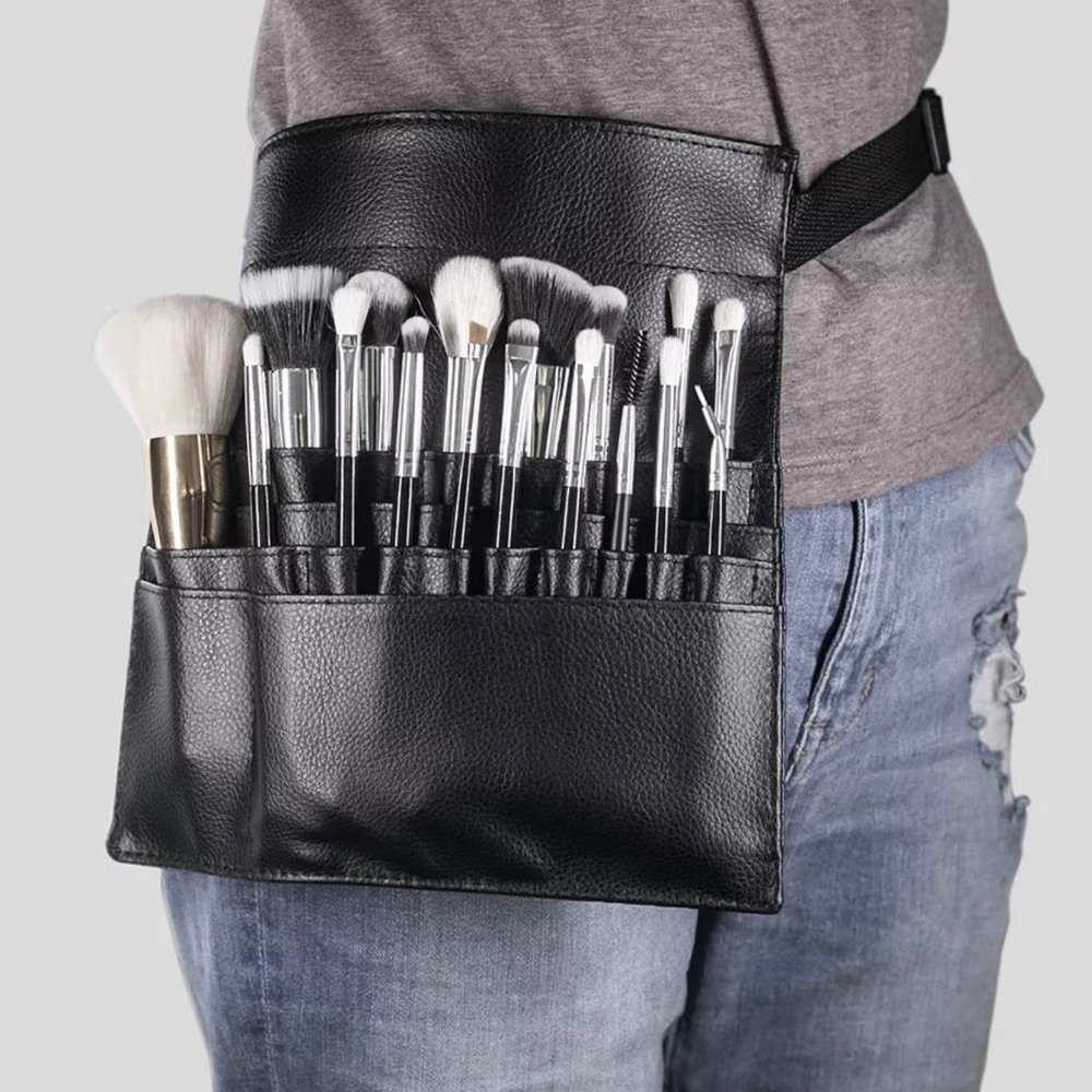 Makeup Case Large Makeup Bag Professional Train Case 16.5 inches Travel Cosmetic Organizer Brush Holder Waterproof Makeup Artist Storage Box, 3 Layer Large Capacity, with Adjustable Strap