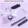 SAVILAND Toenail Tips and Solid Glue Gel: 500 PCS Clear Press on Toe Tips with Nail Glue Gel Base & Top Coat U V Light Pedicure Kit for Salon Home DIY Gift For Women view 2