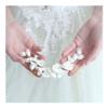 BJQZX Crown Bridal Elegant Hair Accessories White Ceramic Flower Hair Comb Pins Earring Wedding Party Headpiece Jewelry (Metal Color : AC183-2pcs Gold) view 4