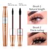 4D Silk Fiber Lash Mascara with 2 Brushes, 2 in 1 Mascara, Smudge-proof, No Clumping, No Flaking, Thick & Black, Waterproof Extra Long Lash Eyelashes, Voluminous Eyelashes (Pack of 1) view 2