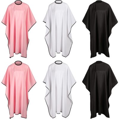 JenPen 6 Pcs Waterproof Hair Styling Cape Salon Barber Cape for Stylist Hairdresser Haircuting Adjustable, 47" x 59"(Black, White, Pink)