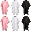 JenPen 6 Pcs Waterproof Hair Styling Cape Salon Barber Cape for Stylist Hairdresser Haircuting Adjustable, 47" x 59"(Black, White, Pink) view 1
