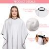 JenPen 6 Pcs Waterproof Hair Styling Cape Salon Barber Cape for Stylist Hairdresser Haircuting Adjustable, 47" x 59"(Black, White, Pink) view 4