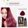 Herbishh Hair Strengthening Combo: Color Shampoo Dye 500ml Burgundy + Argan Oil Conditioner for Frizz Control, Damage Repair & Deep Conditioning - 30ml view 2