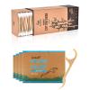 Bamboo Cotton Swabs 500 Count with Natural Dental Floss Picks 200 Count view 1
