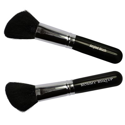 Angled Blush Brush (1 Pc) - Soft & Dense Premium Synthetic Vegan Bristles for Contour, Blush, & Bronzer Makeup Application - Travel Size, Cruelty-Free by Mommy Makeup