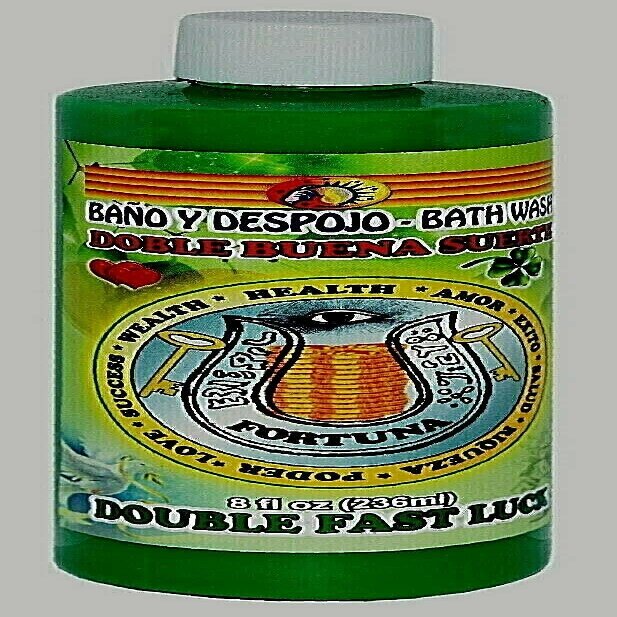3 PCS DOUBLE FAST LUCK DOBLE BUENA SUERTE BATH & FLOOR WASH 8 OZ - SPIRITUAL MYSTICAL