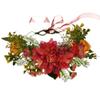 2 Pieces Bohemian Flower Headband Hair Wreath Crowns Hairhead for Beach Hawaii Floral Garland Romantic Wedding Festival Party (Red+Blue) view 3