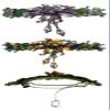Set of 2 JCGY Large Flower Barrettes Hanging Ornament YY86010-3-2purpleBrown view 2