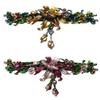 Set of 2 JCGY Large Flower Barrettes Hanging Ornament YY86010-3-2roseBrown view 1