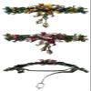Set of 2 JCGY Large Flower Barrettes Hanging Ornament YY86010-3-2roseBrown view 2
