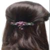 Set of 2 JCGY Large Flower Barrettes Hanging Ornament YY86010-3-2roseBrown view 3