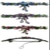 Set of 3 JCGY Large Flower Barrettes Hanging Ornament YY86010-3-3-3bluePurRose view 2
