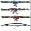 Set of 3 JCGY Large Flower Barrettes Hanging Ornament YY86010-3-3-3bluePurRose view 3