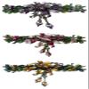 Set of 3 JCGY Large Flower Barrettes Hanging Ornament YY86010-3-3purpleRoseBrown view 1