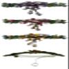 Set of 3 JCGY Large Flower Barrettes Hanging Ornament YY86010-3-3purpleRoseBrown view 2