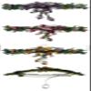 Set of 3 JCGY Large Flower Barrettes Hanging Ornament YY86010-3-3purpleRoseBrown view 3