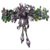 JCGY Large Flower Barrette with Unique Hanging Ornament for Women Girls YY86010-3purple view 1