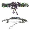 JCGY Large Flower Barrette with Unique Hanging Ornament for Women Girls YY86010-3purple view 2