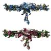 Set of 2 JCGY Large Flower Barrettes Hanging Ornament YY86010-3-2blueRose view 1