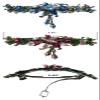 Set of 2 JCGY Large Flower Barrettes Hanging Ornament YY86010-3-2blueRose view 3