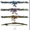 Set of 3 JCGY Large Flower Barrettes Hanging Ornament YY86010-3-3-3bluePurpleBrown view 2