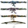 Set of 3 JCGY Large Flower Barrettes Hanging Ornament YY86010-3-3-3bluePurpleBrown view 3