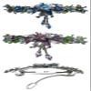 Set of 2 JCGY Large Flower Barrettes Hanging Ornament YY86010-3-2bluePurple view 2