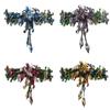 Set of 4 JCGY Large Flower Barrettes Hanging Ornament YY86010-3-4bluePurRoseBrown view 1