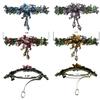 Set of 4 JCGY Large Flower Barrettes Hanging Ornament YY86010-3-4bluePurRoseBrown view 3