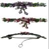 Set of 2 JCGY Large Flower Barrettes Hanging Ornament YY86010-3-2purpleRose view 2