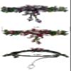 Set of 2 JCGY Large Flower Barrettes Hanging Ornament YY86010-3-2purpleRose view 3