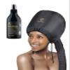 BEAUT'E SEOUL Hooded Hair Dryer Attachment | Heat Protectant Spray Set - Soft Adjustable Large hooded bonnet & Keratin Hair Treatment Leave in Conditioner Spray 10oz view 1