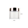 6 Pcs 60ml Plastic Container Jars Mirror Cover Empty Refillable Storage Beauty Products Wide-mouth Travel Jars for Slime Lotion (Yellow, Silver, Rosegold) view 3