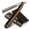 Barber Razor Shaving, Haircut Carbon Steel Wooden Handle Folding Knife Barber Straight Blade Razor Shaving Barber Tool Concave Blade Male view 1