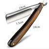 Barber Razor Shaving, Haircut Carbon Steel Wooden Handle Folding Knife Barber Straight Blade Razor Shaving Barber Tool Concave Blade Male view 3