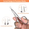 THRAU Cuticle Scissors Extra Fine for Women and Men, Profession Stainless Steel with Precise Pointed Tip Grooming Blades, Manicure, Pedicure, or Trim Nail, Eyebrow, Eyelash, and Dry Skin view 2