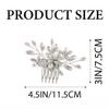 Latious Crystal Wedding Hair Comb Silver Hair Clip Bridal Hair Pieces Accessories for Women and Bride view 3