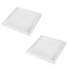 2 Pcs Desktop Storage Trays, Multi-purpose Makeup Tray Valet Tray for Jewelry Food Tray Cosmetics White Cosmetics Storage view 1