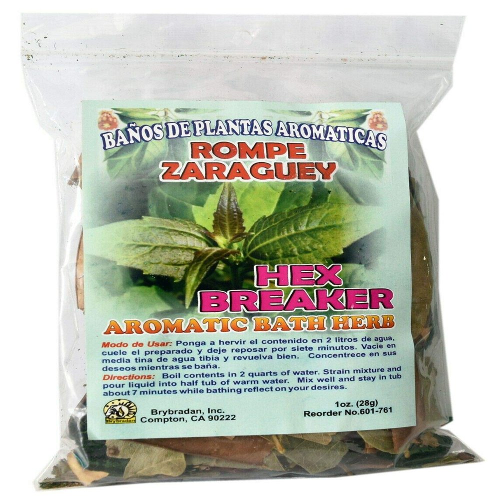 6 Pcs Aromatic Soothing Herbal Bath HEX Breaker ROMPE ZARAGUEY BANO DE PLANTAS AROMATICAS - Made in USA - 1 OZ