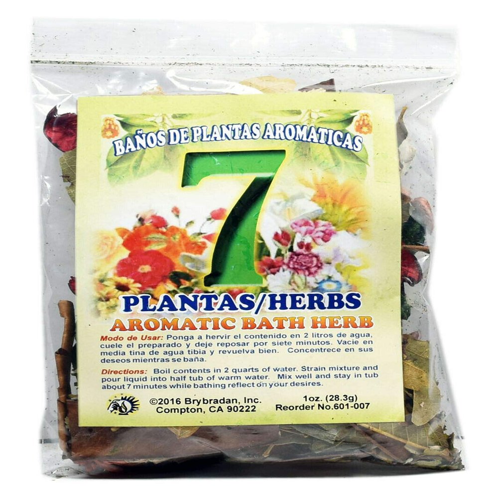 3 PCS Aromatic Soothing Herbal Bath 7 Herbs 7 PLANTAS BANO DE PLANTAS AROMATICAS - Made in USA - 1 OZ